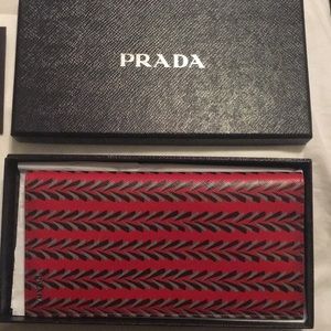 PRADA saffiano Card Wallet /Holder